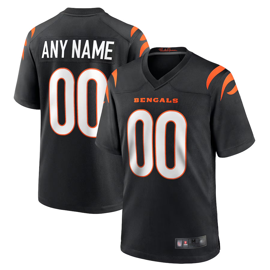 Qdoa Custom C.Bengals Home Replica Game Football Jerseys - Black - Custom