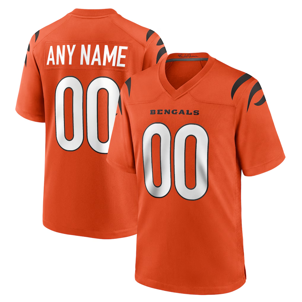 Qdoa Custom C.Bengals Orange Alternate Game Stitched Jerseys