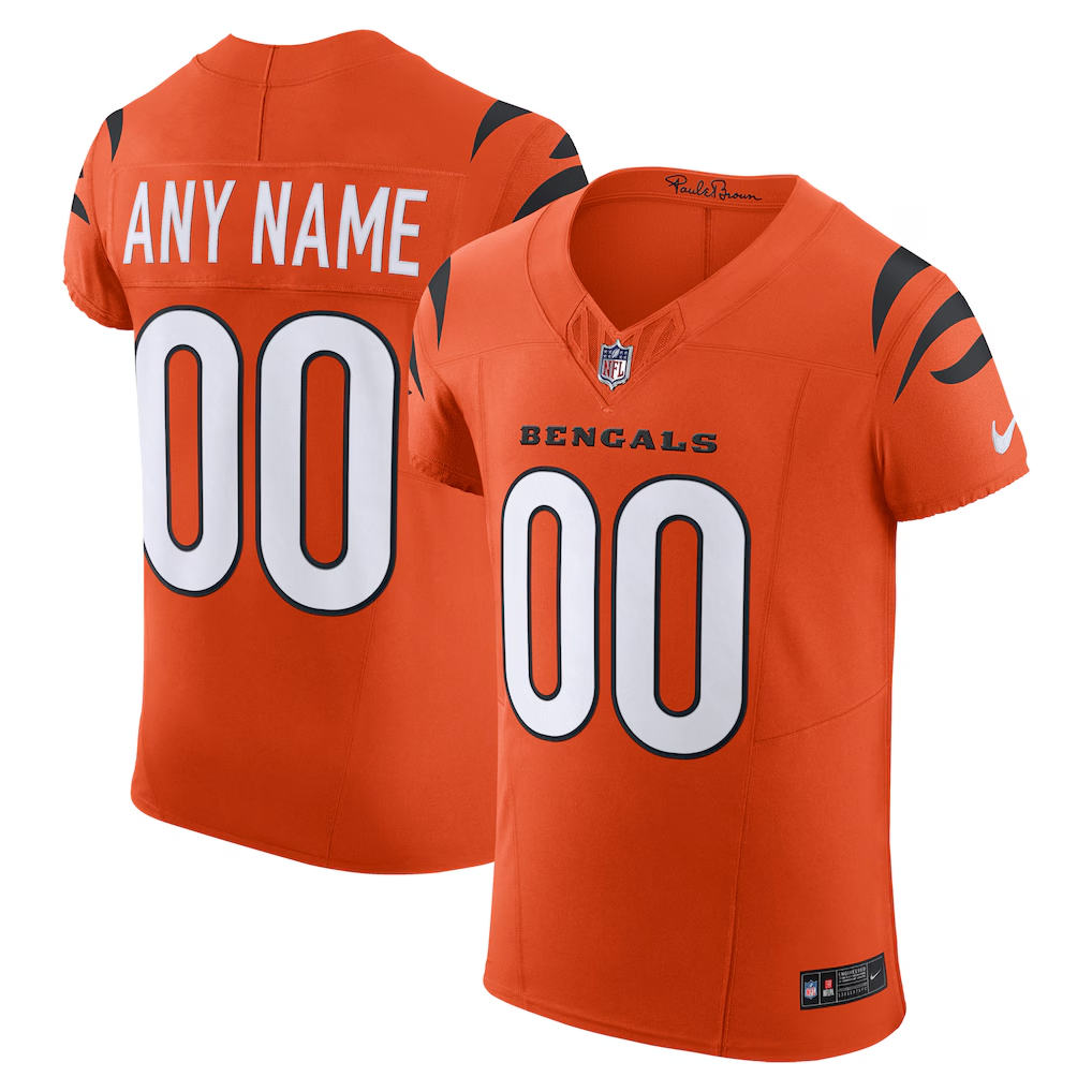 Qdoa Custom C.Bengals Orange Alternate Vapor F.U.S.E. Elite Stitched Jerseys