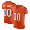 Qdoa Custom C.Bengals Orange Alternate Vapor F.U.S.E. Elite Stitched Jerseys