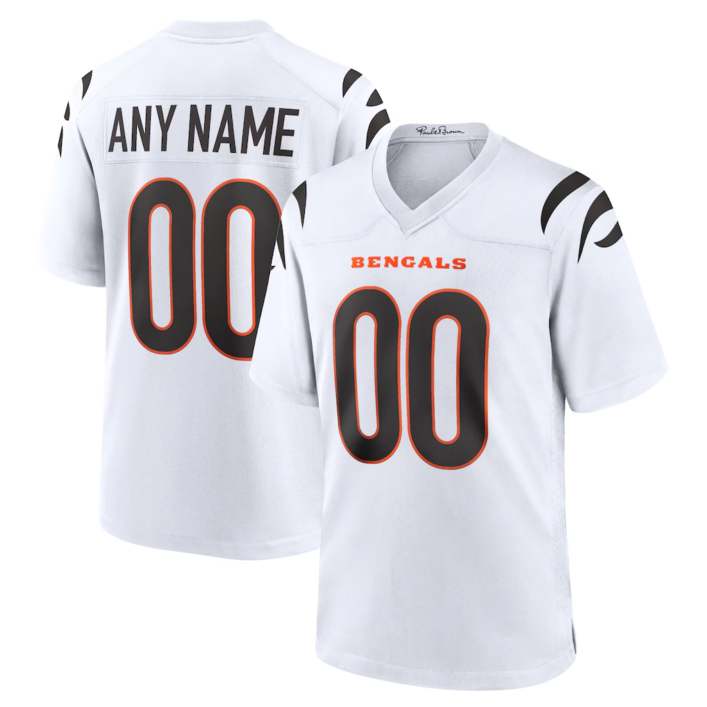 Qdoa Custom C.Bengals White Game Stitched Jerseys