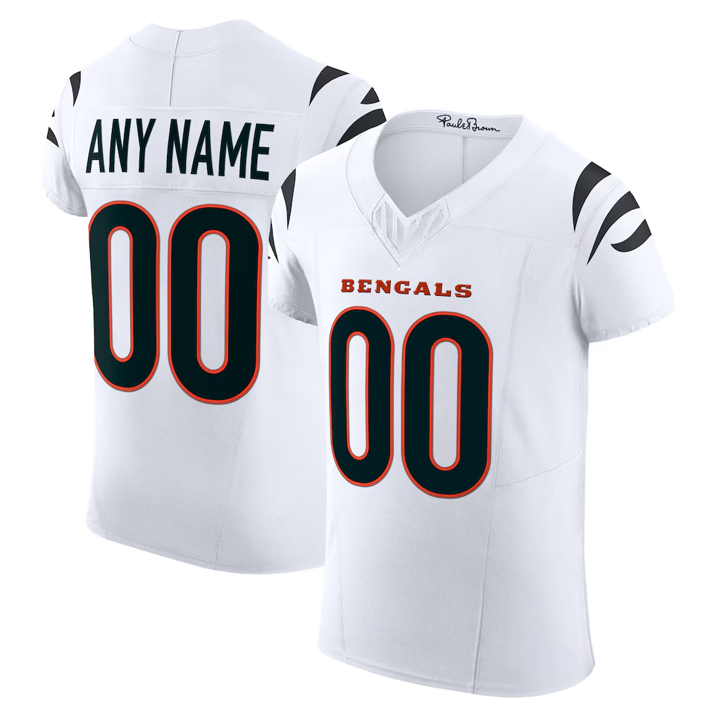 Qdoa Custom C.Bengals White Vapor F.U.S.E. Elite Stitched Jerseys
