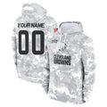 Qdoa Custom C.Browns Arctic Camo Salute to Service Hoodies Limited Any Name & Numbers Stitched Jerseys