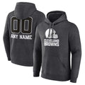 Qdoa Custom C.Browns Charcoal Primetime Logo Hoodie Any Name & Numbers Stitched Jerseys