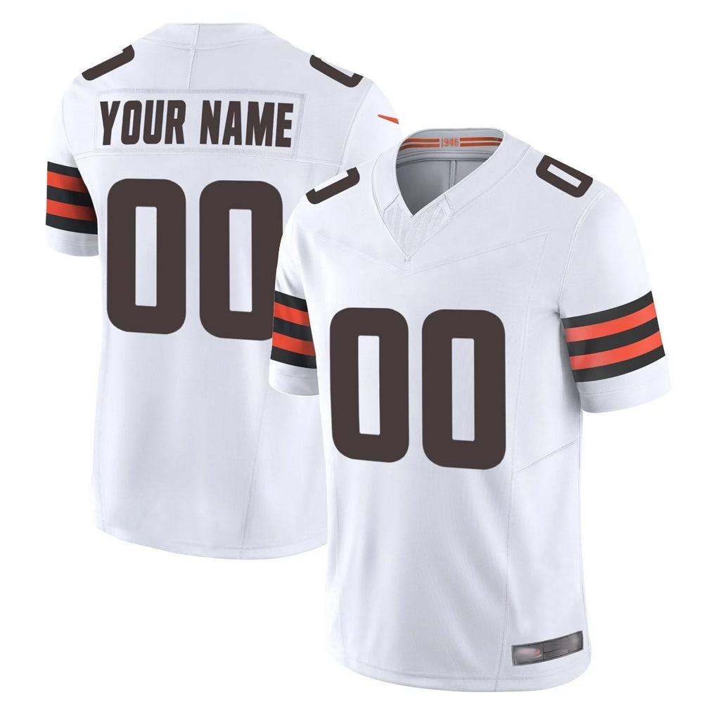 Qdoa Custom C.Browns White Vapor F.U.S.E. Limited Home Game Any Name & Numbers Stitched Jerseys