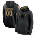 Qdoa Custom C.Panthers Black Salute to Service Pullover Hoodies Any Name & Numbers Stitched Jerseys