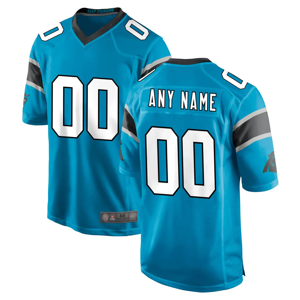 Qdoa Custom C.Panthers Blue Game Any Name & Numbers Stitched Jerseys