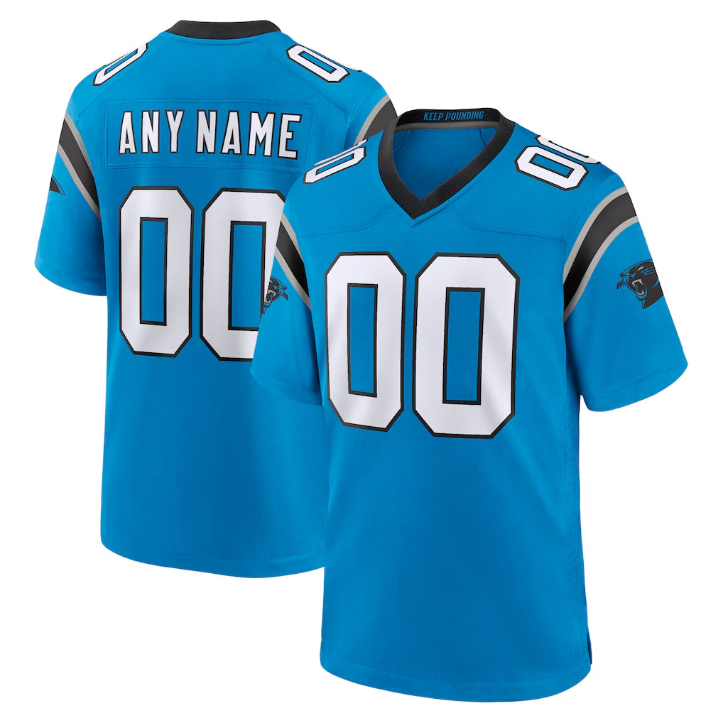 Qdoa Custom C.Panthers Blue Home Game Any Name & Numbers Stitched Jerseys