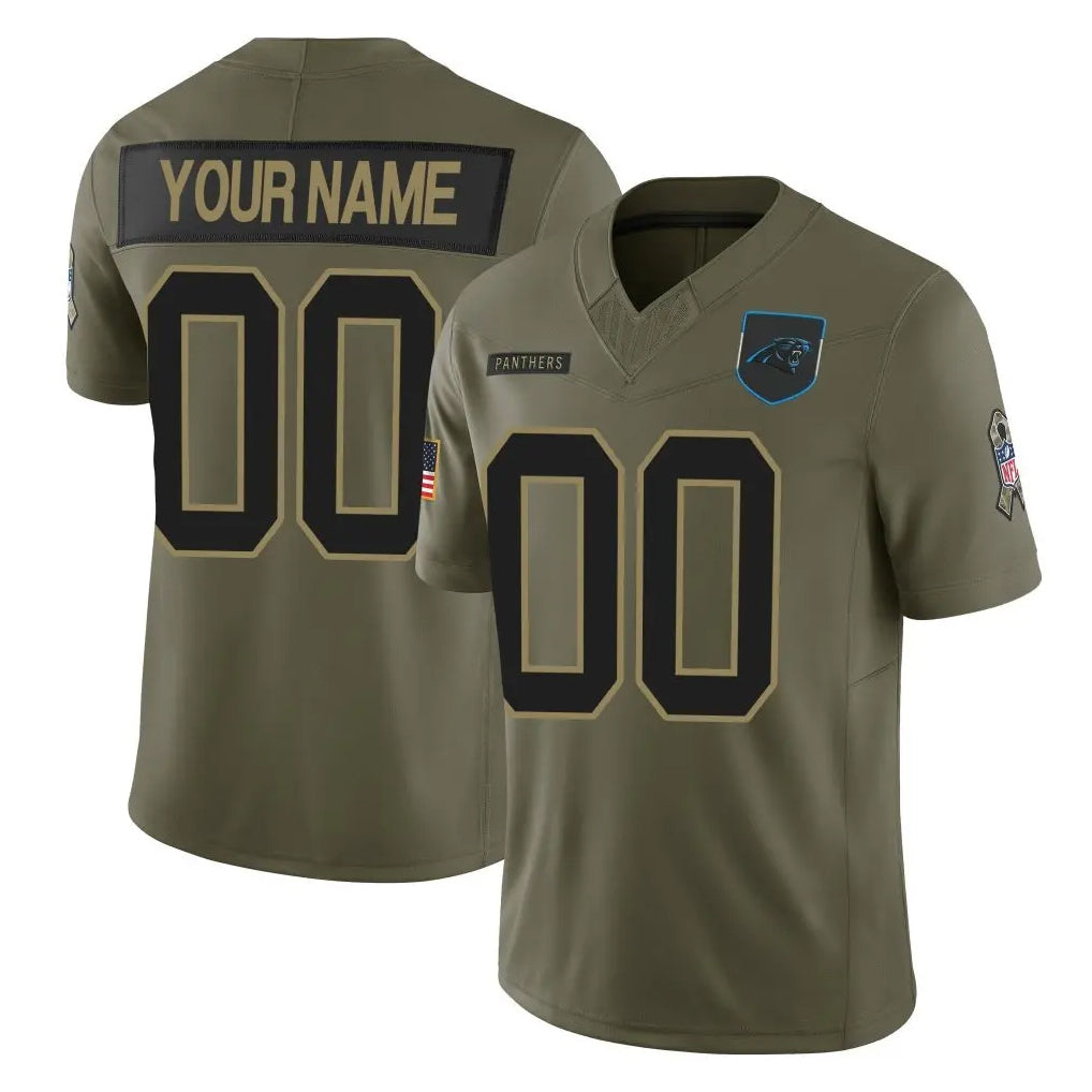 Qdoa Custom C.Panthers Olive 2025 Salute to Service Limited Home Game Any Name & Numbers Stitched Jerseys