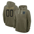 Qdoa Custom C.Panthers Olive Salute to Service Hoodies Game Any Name & Numbers Stitched Jerseys