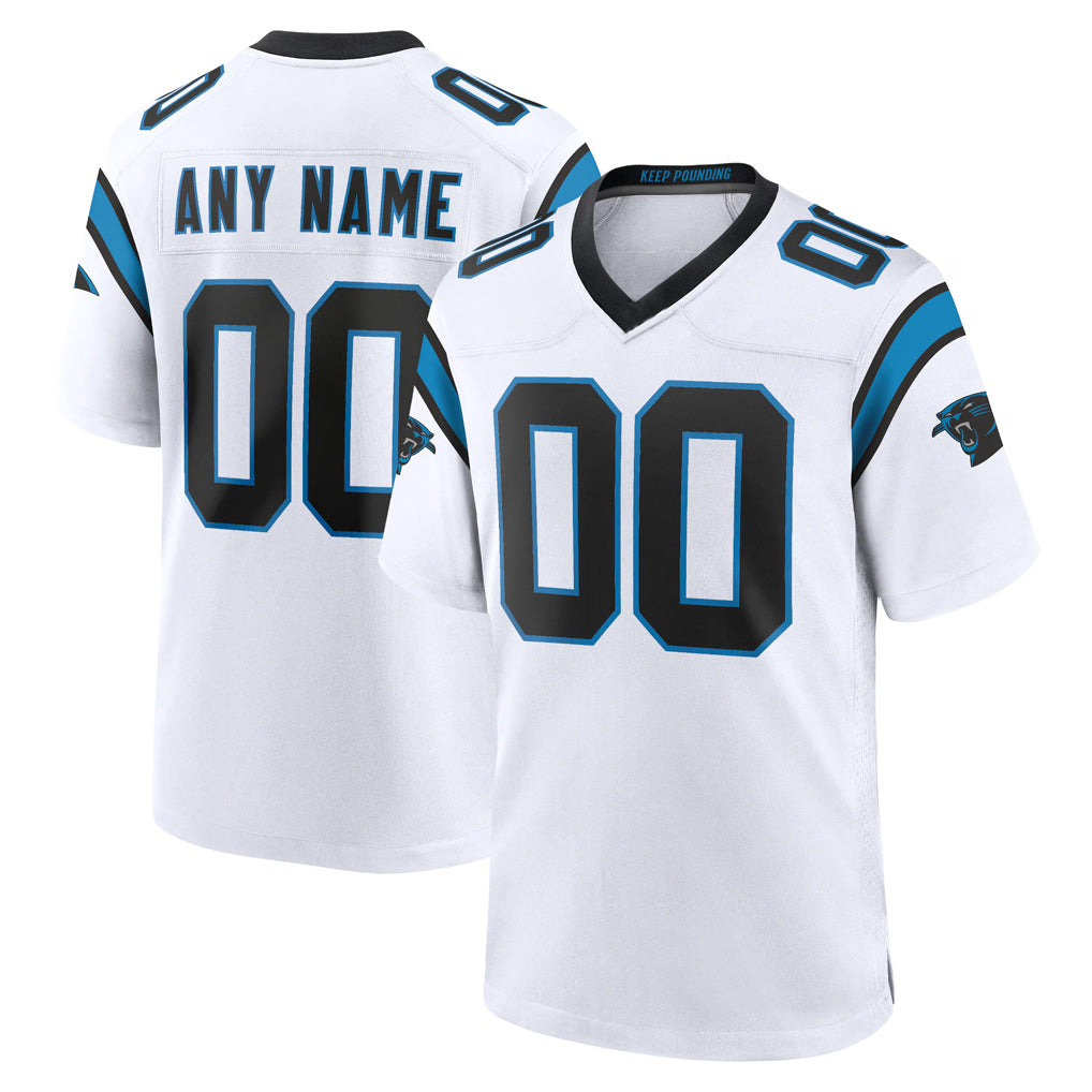 Qdoa Custom C.Panthers White Home Game Any Name & Numbers Stitched Jerseys