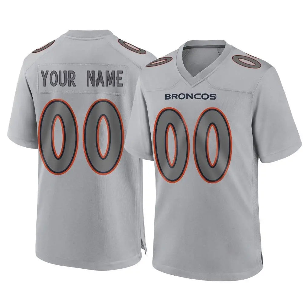 Qdoa Custom D.Broncos Gray Atmosphere Fashion Limited Game Any Name & Numbers Stitched Jerseys