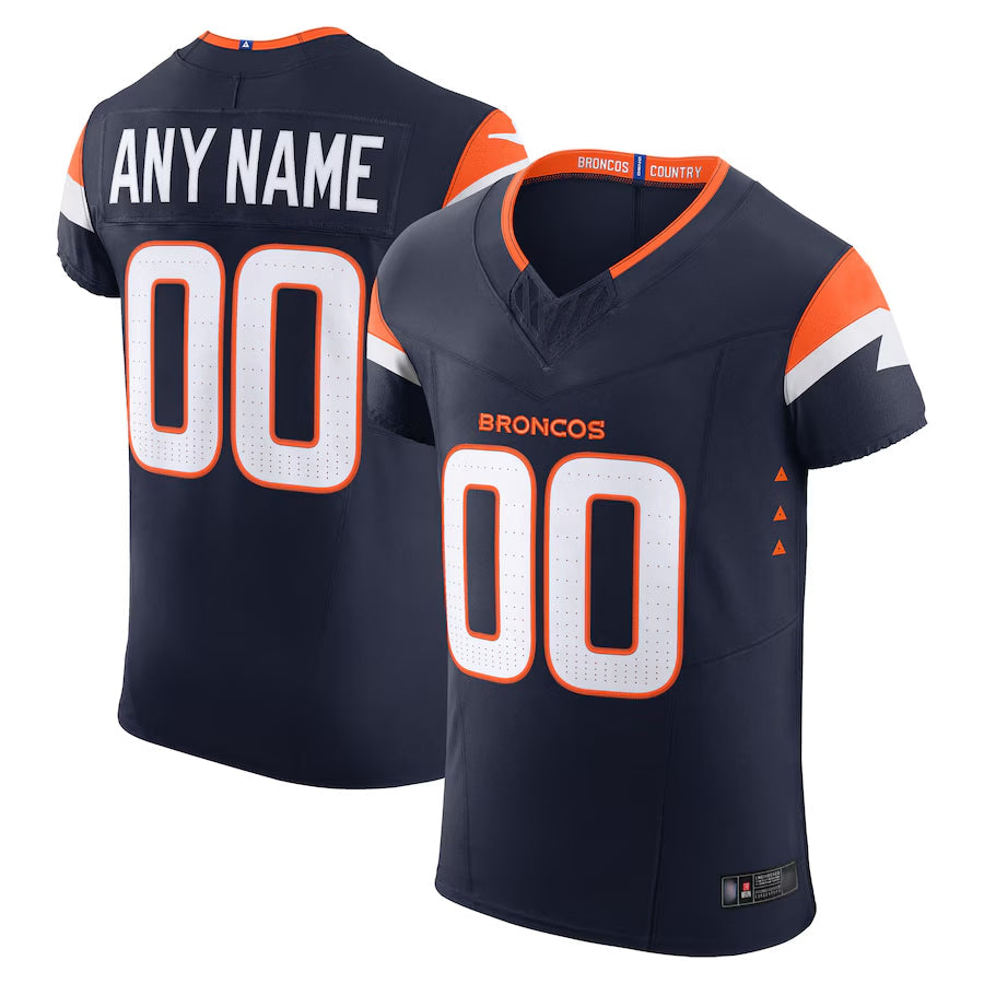 Qdoa Custom D.Broncos Navy Vapor F.U.S.E. Elite Stitched Jerseys