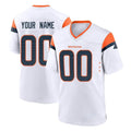 Qdoa Custom D.Broncos White Home Game Any Name & Numbers Stitched Jerseys