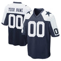 Qdoa Custom D.Cowboys Navy-White Alternate Home Game Any Name & Numbers Stitched Jerseys