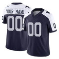 Qdoa Custom D.Cowboys Navy-White Limited Alternate Vapor F.U.S.E. Home Game Any Name & Numbers Stitched Jerseys