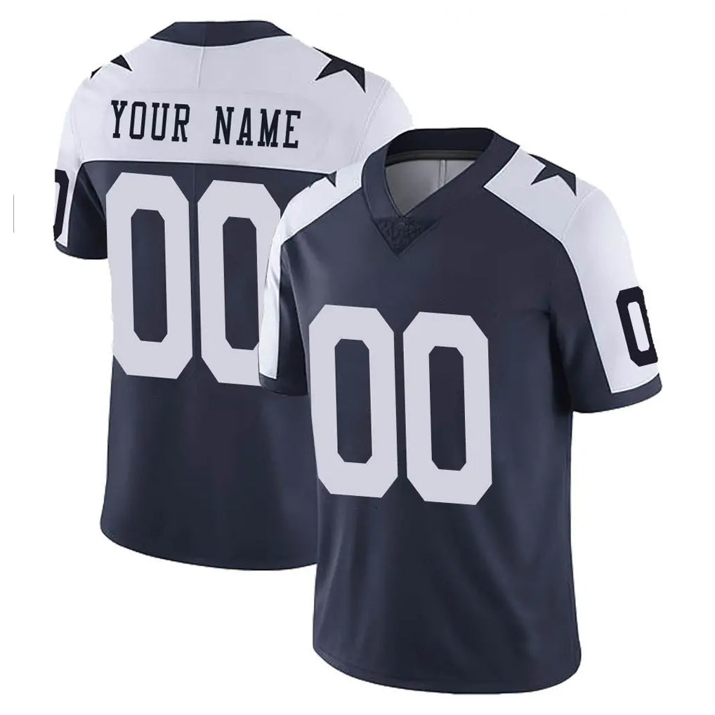 Qdoa Custom D.Cowboys Navy-White Limited Alternate Vapor Untouchable Home Game Any Name & Numbers Stitched Jerseys