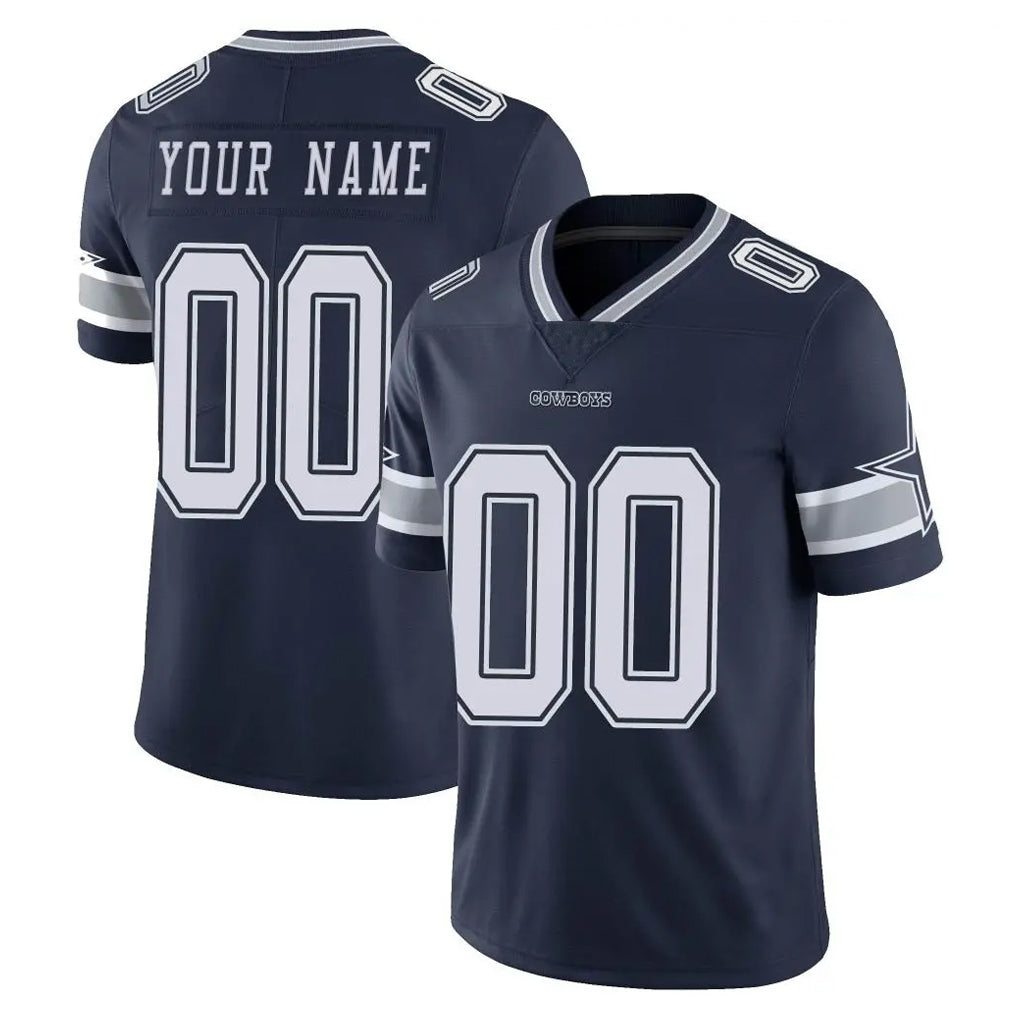 Qdoa Custom D.Cowboys Navy Vapor Untouchable Limited Home Game Any Name & Numbers Stitched Jerseys
