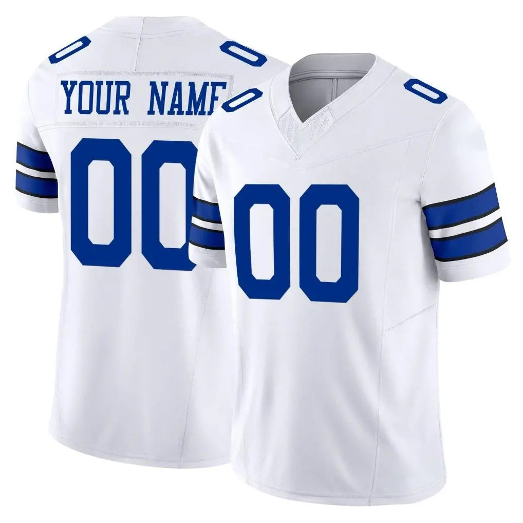 Qdoa Custom D.Cowboys White Limited Vapor F.U.S.E. Home Game Any Name & Numbers Stitched Jerseys