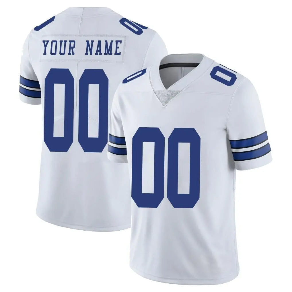 Qdoa Custom D.Cowboys White Vapor Untouchable Limited Home Game Any Name & Numbers Stitched Jerseys