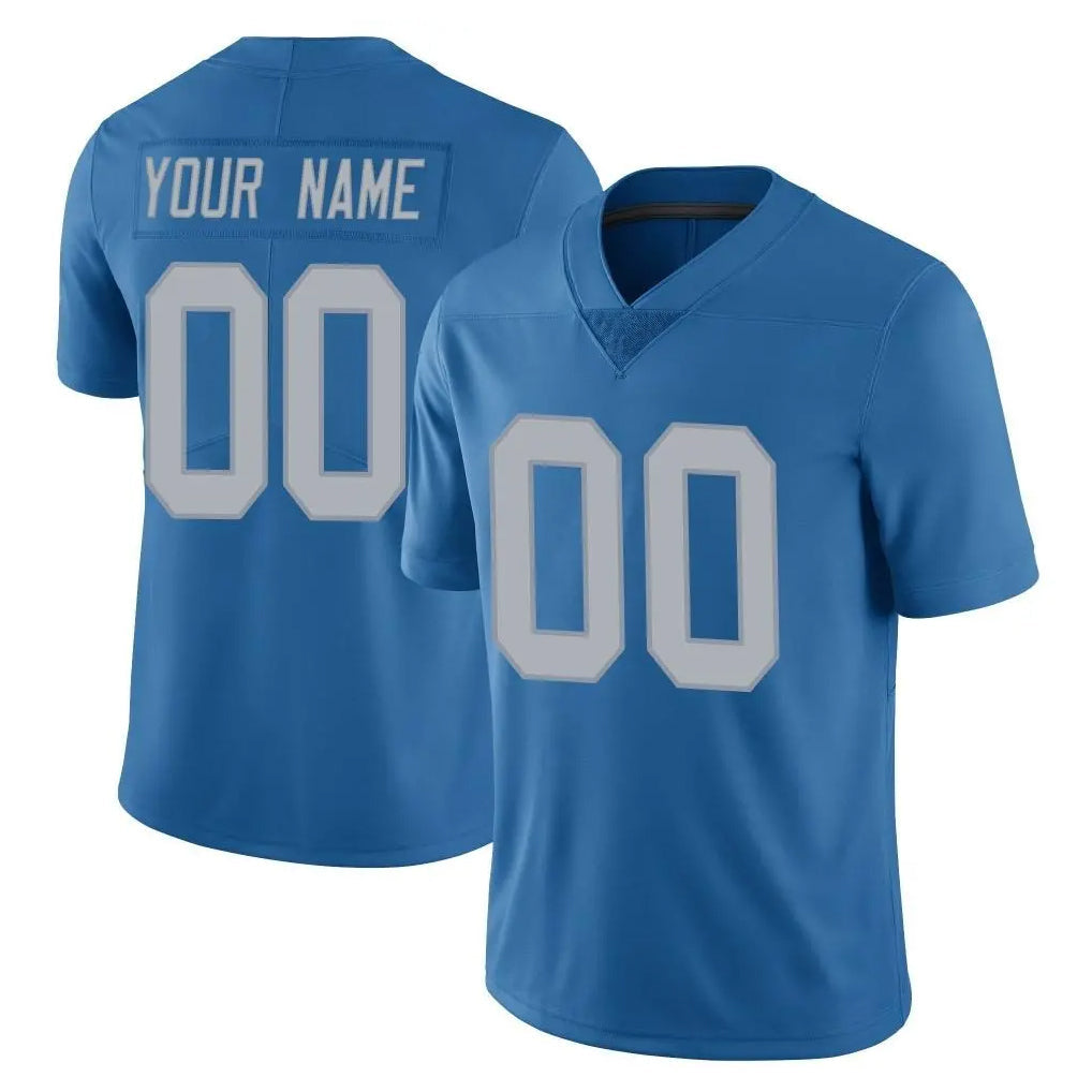 Qdoa Custom D.Lions Blue Limited Throwback Vapor Untouchable Any Name & Numbers Stitched Jerseys