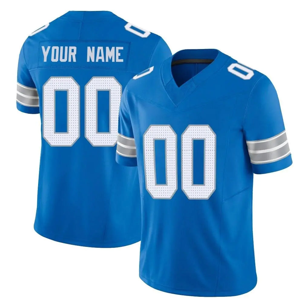 Qdoa Custom D.Lions Blue Limited Vapor F.U.S.E. Alternate Home Game Any Name & Numbers Stitched Jerseys