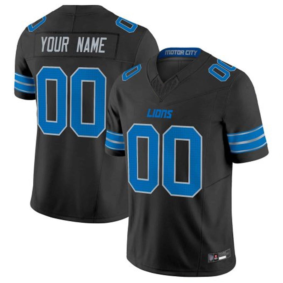 Qdoa Custom D.Lions Blue Vapor F.U.S.E. Limited Elite Stitched Jerseys