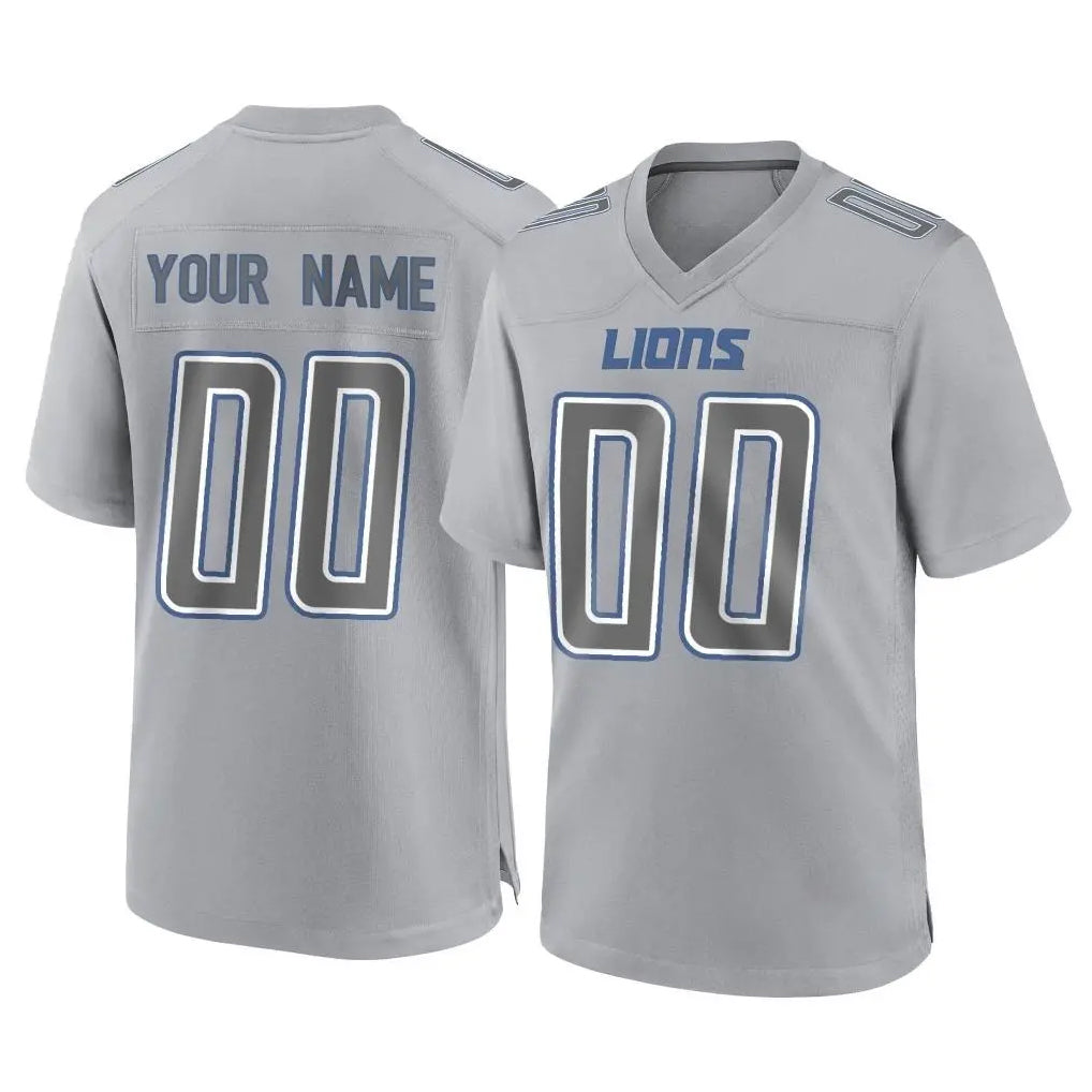 Qdoa Custom D.Lions Gray Atmosphere Fashion Home Game Any Name & Numbers Stitched Jerseys