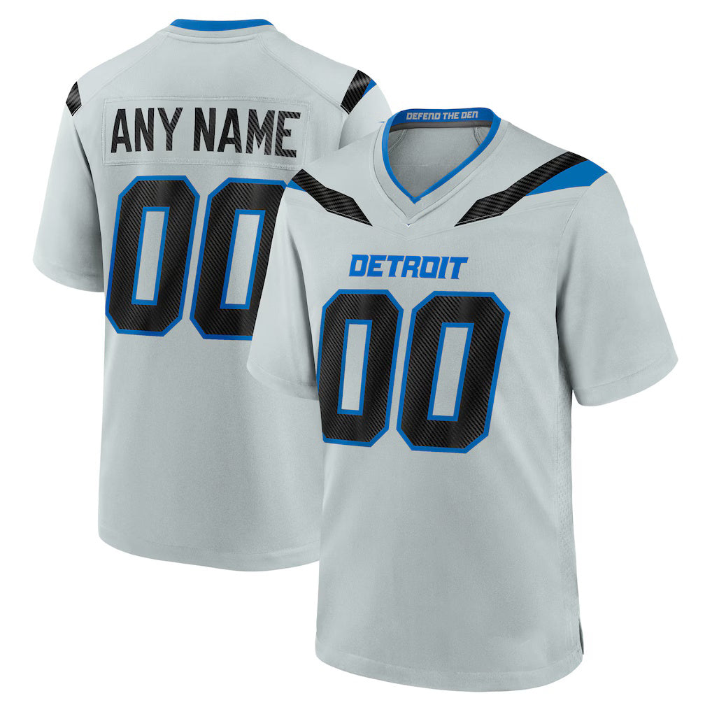 Qdoa Custom D.Lions Silver 2026 Rivalries Collection Game Jersey