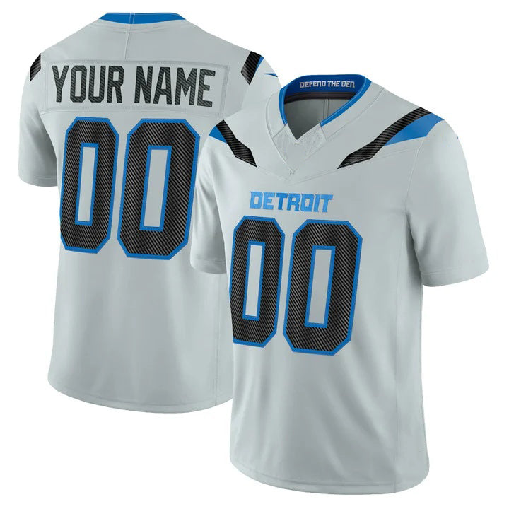 Qdoa Custom D.Lions Silver 2026 Rivalries Vapor Limited Jersey - All Stitched