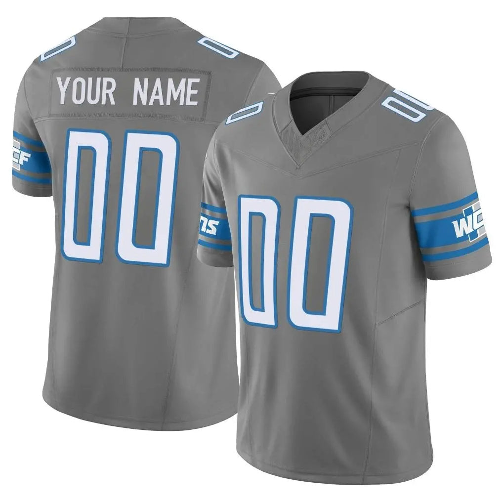 Qdoa Custom D.Lions #Gray Vapor F.U.S.E. Limited Home Game Any Name & Numbers Stitched Jerseys