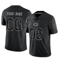 Qdoa Custom GB.Packers Black REFLECTIVE Limited Stitched Jerseys