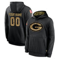 Qdoa Custom GB.Packers Black Salute to Service Hoodies Limited Game Any Name & Numbers Stitched Jerseys