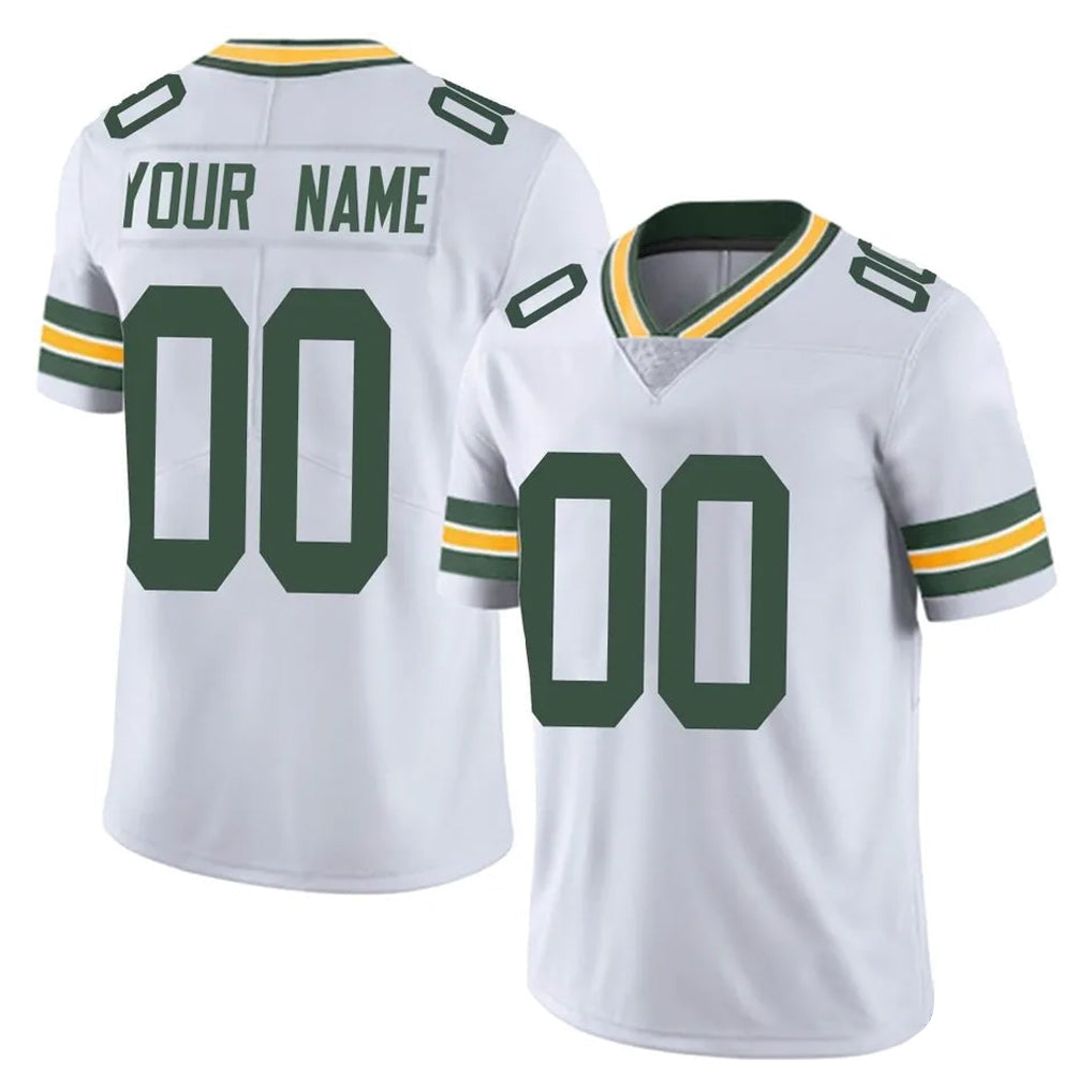 Qdoa Custom GB.Packers White Vapor Untouchable Limited Home Game Any Name & Numbers Stitched Jerseys