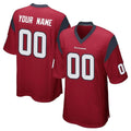 Qdoa Custom H.Texans Red Home Game Any Name & Numbers Stitched Jerseys