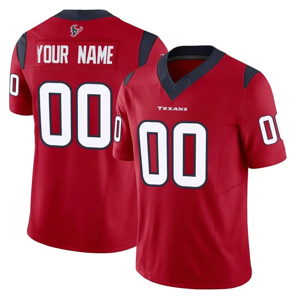 Qdoa Custom H.Texans Red Limited Vapor F.U.S.E. Home Game Any Name & Numbers Stitched Jerseys