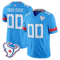 Qdoa Custom H.Texans Rivalries Blue Jersey - All Stitched