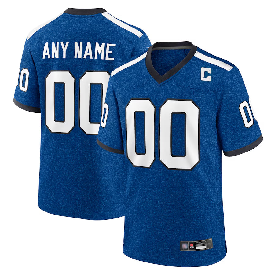 Qdoa Custom IN.Colts Blue Indiana Nights Replica Game Stitched Jersey