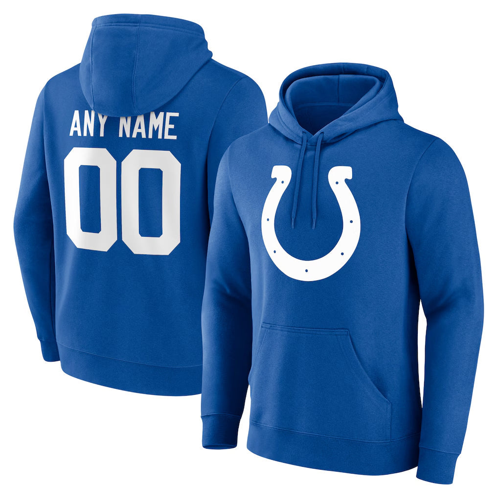 Qdoa Custom IN.Colts Royal Pullover Hoodie Limited Any Name & Numbers Stitched Jerseys
