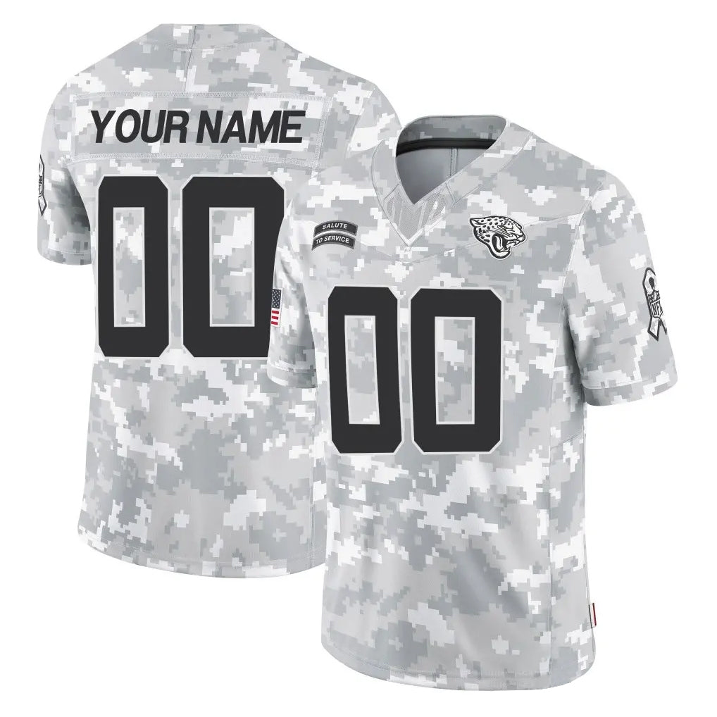 Qdoa Custom J.Jaguars Arctic Camo Salute To Service Limited Game Any Name & Numbers Stitched Jerseys