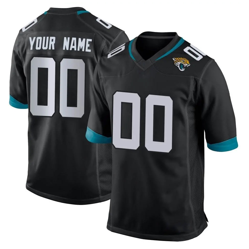 Qdoa Custom J.Jaguars Black Home Game Any Name & Numbers Stitched Jerseys