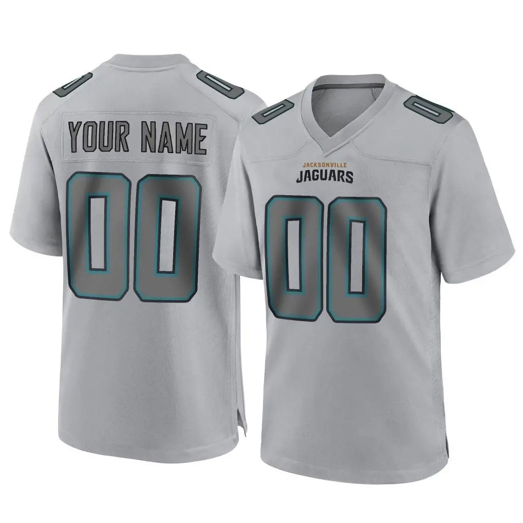 Qdoa Custom J.Jaguars Gray Atmosphere Fashion Home Game Any Name & Numbers Stitched Jerseys
