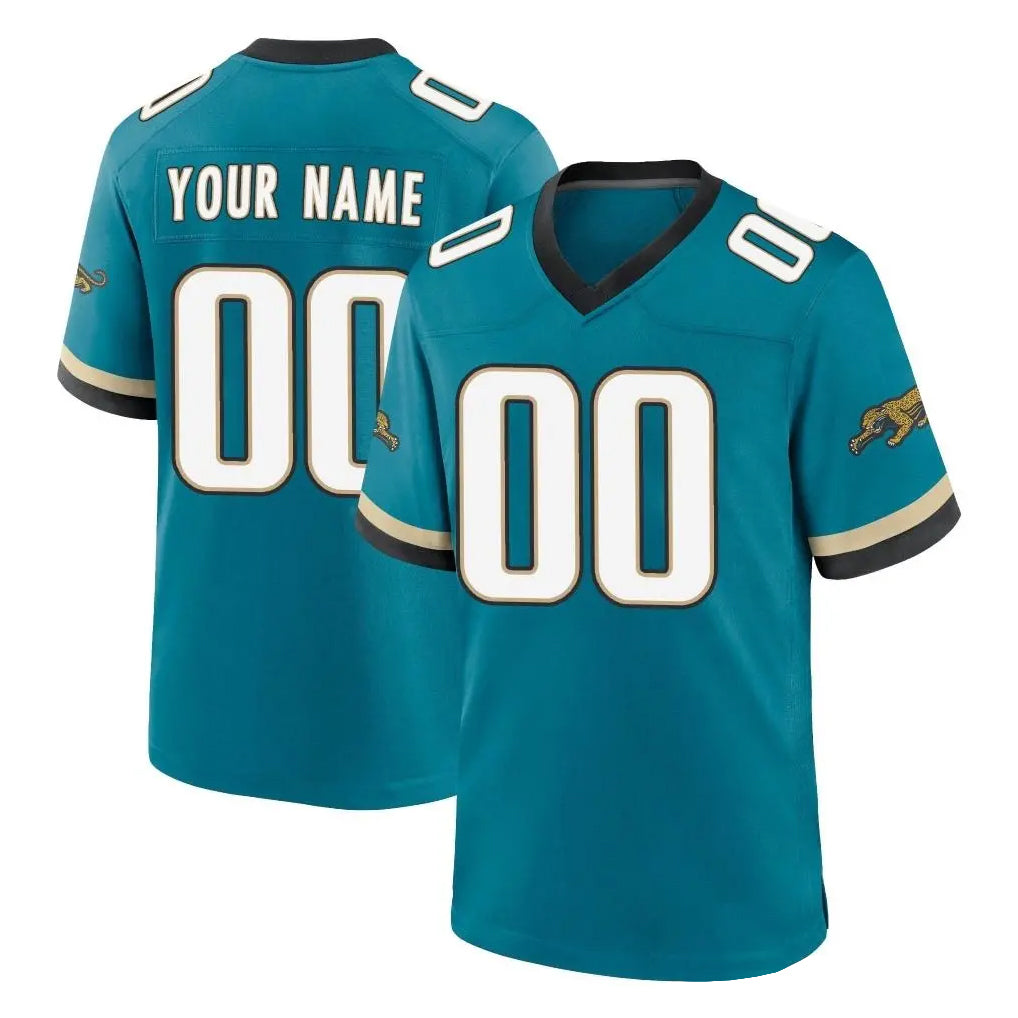 Qdoa Custom J.Jaguars Teal Prowler Throwback Limited Home Game Any Name & Numbers Stitched Jerseys