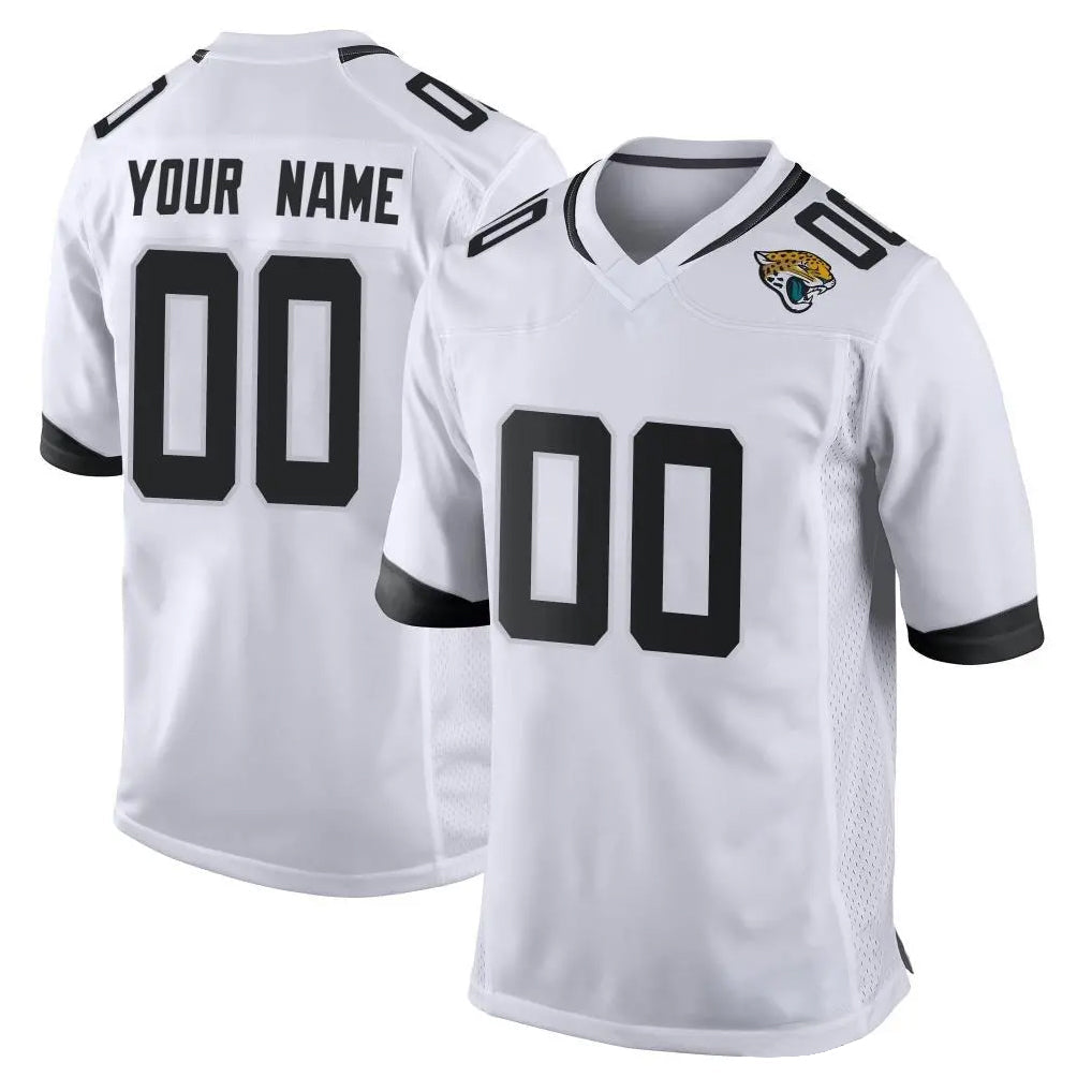 Qdoa Custom J.Jaguars White Home Game Any Name & Numbers Stitched Jerseys