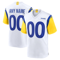 Qdoa Custom LA.Rams White Alternate Stitched Jerseys
