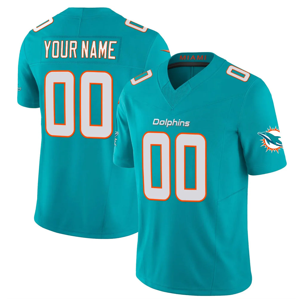 Qdoa Custom M.Dolphins Aqua Limited Vapor F.U.S.E. Home Game Any Name & Numbers Stitched Jerseys