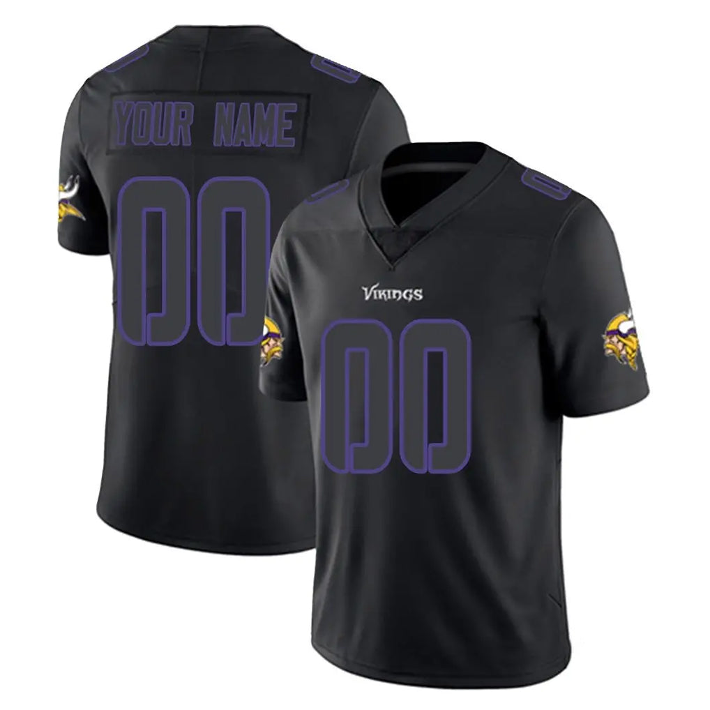 Qdoa Custom MN.Vikings Black Impact Limited Home Game Any Name & Numbers Stitched Jerseys
