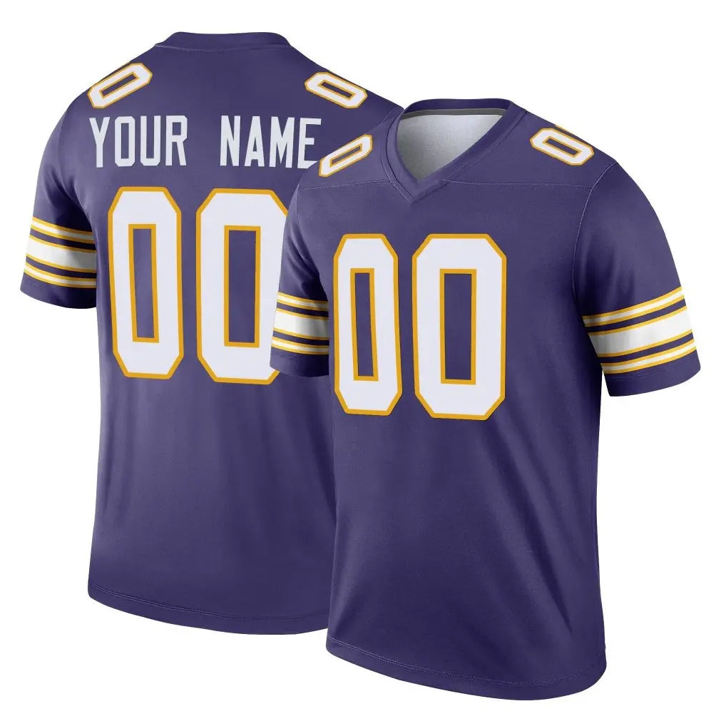 Qdoa Custom MN.Vikings Purple Limited Classic Home Game Any Name & Numbers Stitched Jerseys