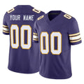 Qdoa Custom MN.Vikings Purple Limited Classic Vapor F.U.S.E. Home Game Any Name & Numbers Stitched Jerseys
