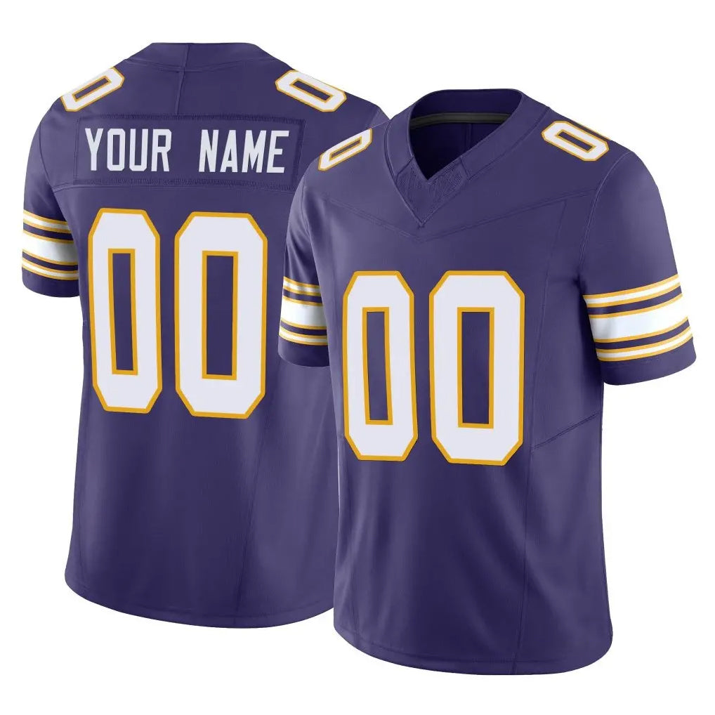 Qdoa Custom MN.Vikings Purple Limited Classic Vapor F.U.S.E. Home Game Any Name & Numbers Stitched Jerseys